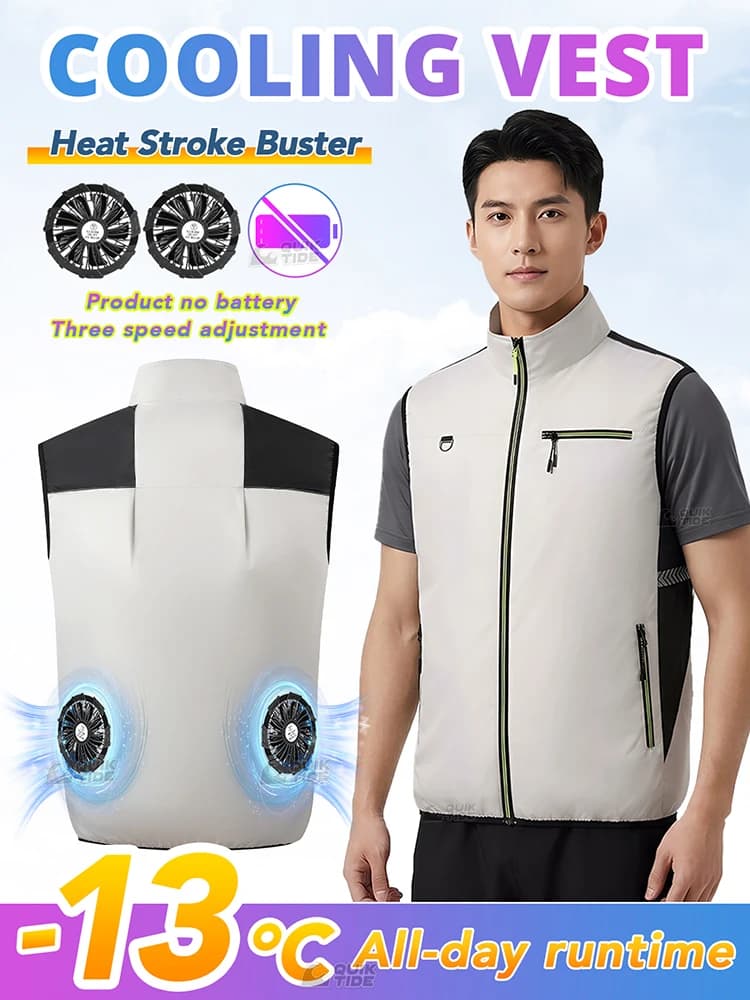 Veste ventilée rafraîchissante 2026 pêche randonnée haute température autonomie 13 heures