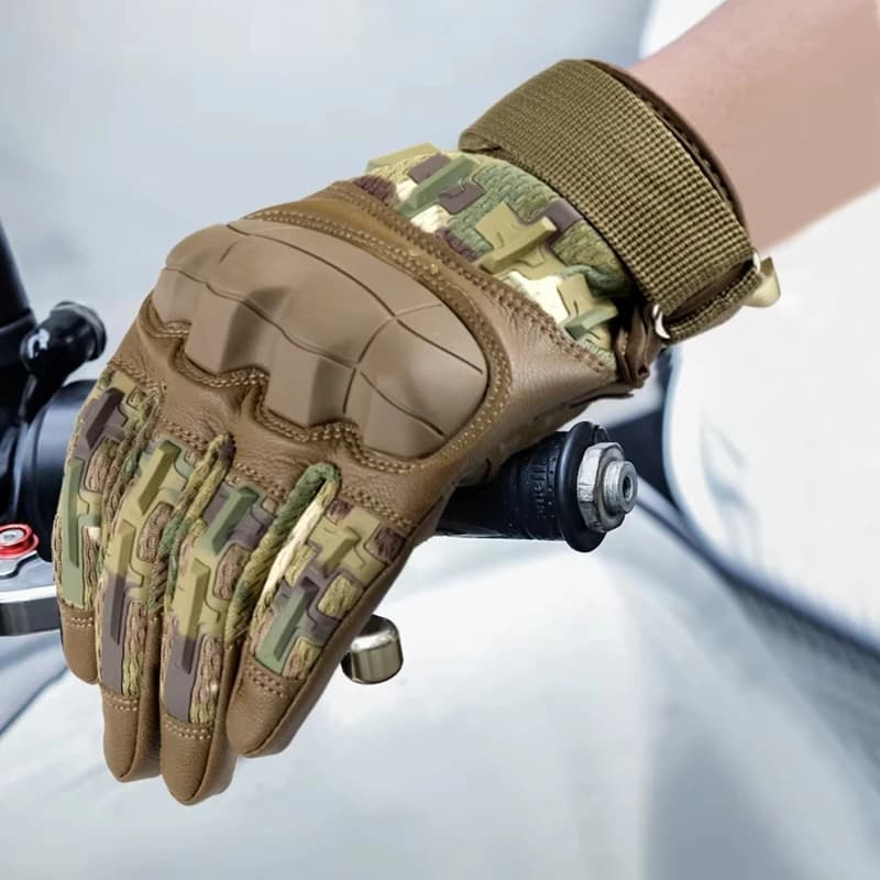 Gants vélo tactiques cuir PU écran tactile pour pêche chasse randonnée sports outdoor