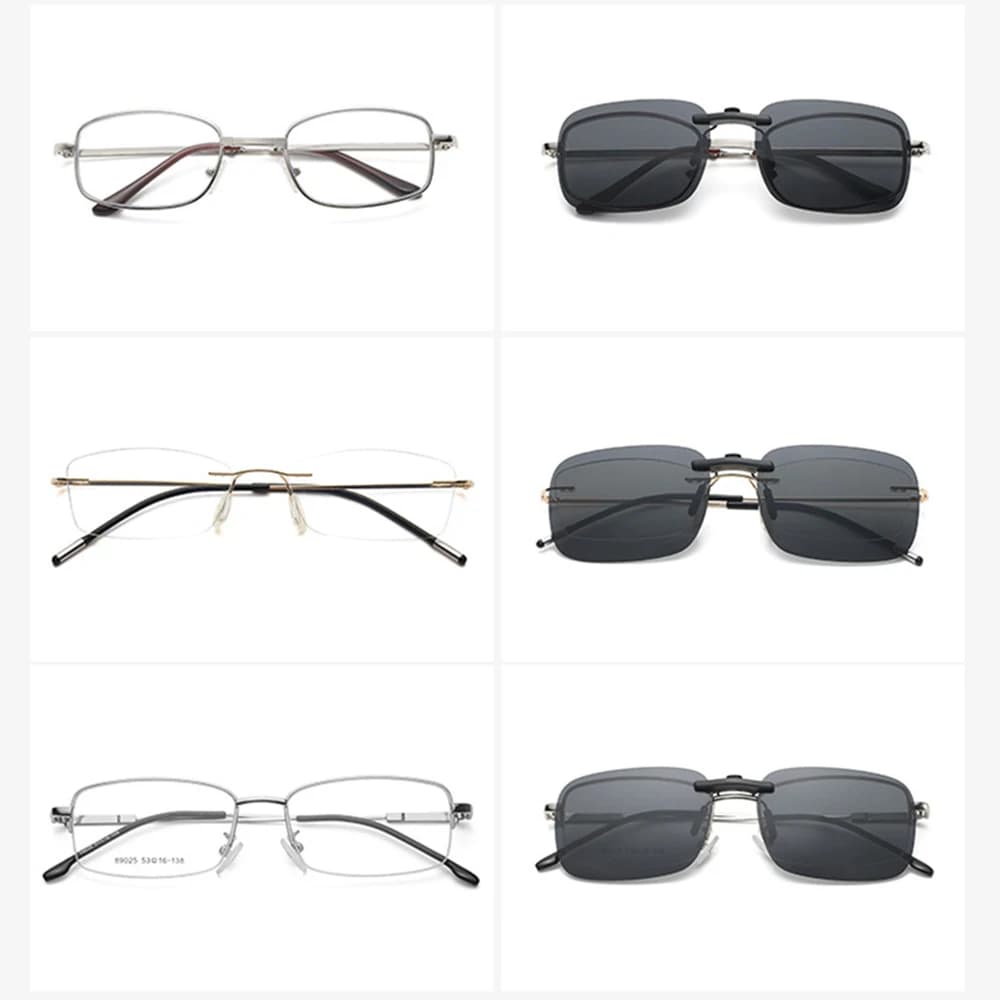 Lunettes clip-on polarisées sans monture KLASSNUM pour pêche - Anti-éblouissement UV400 - Homme Femme