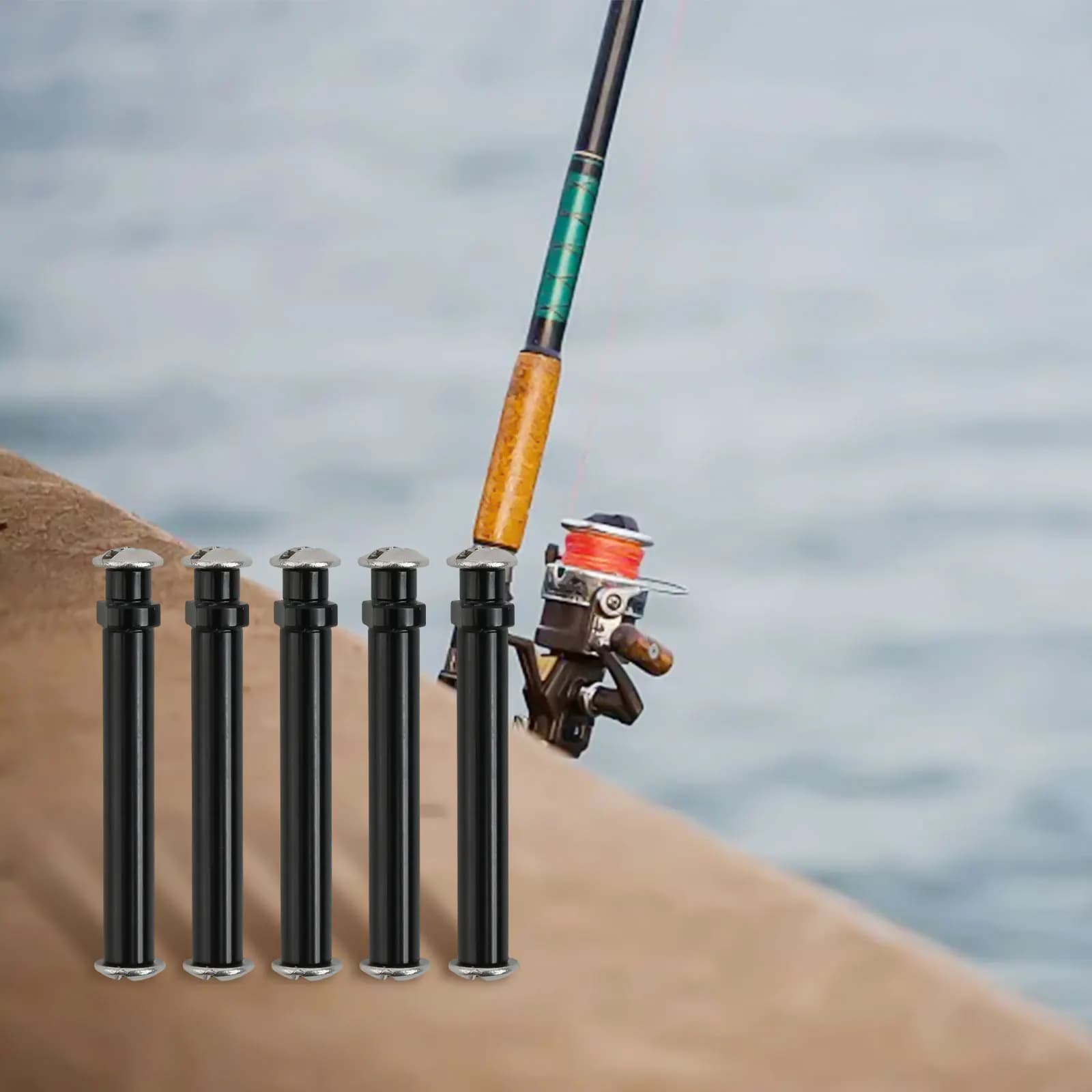 Axe en alliage aluminium pour poignée de moulinet Daiwa - pièce de rechange 4mm casting et spinning