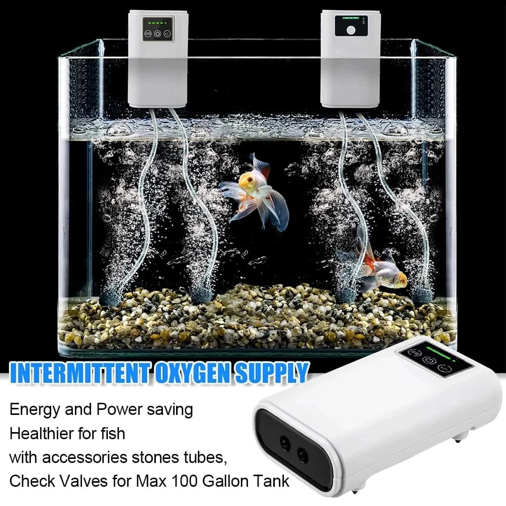Pompe à oxygène USB pour aquarium - Rechargeable portable silencieuse pour pêche extérieure
