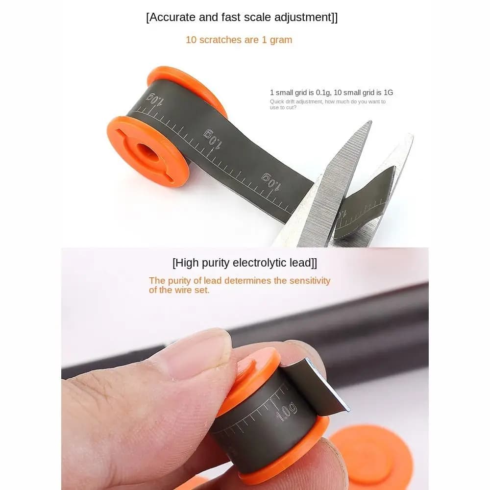 Rouleau de plomb de pêche souple en feuille pour plombs coulissants et accessoires de montage