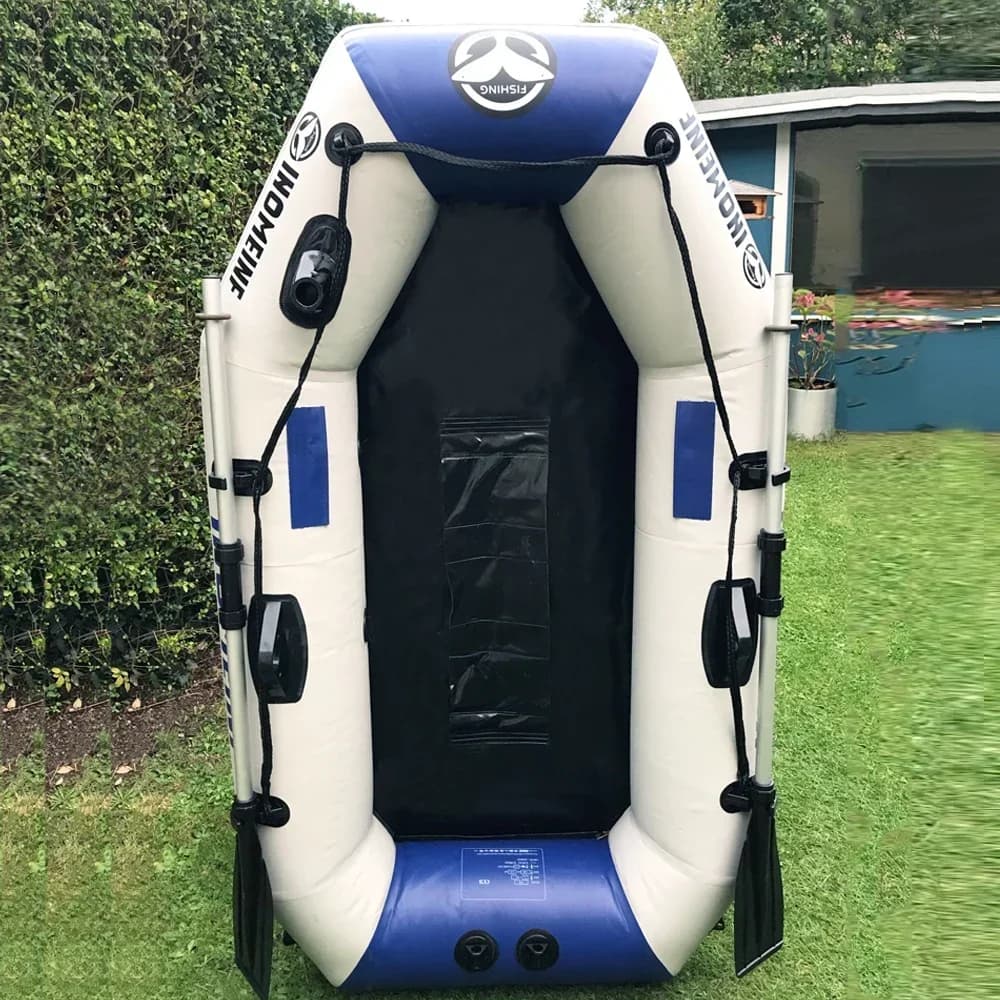 Bateau gonflable pêche kayak PVC 175-260cm pliable résistant pour 1-5 personnes canot sports nautiques