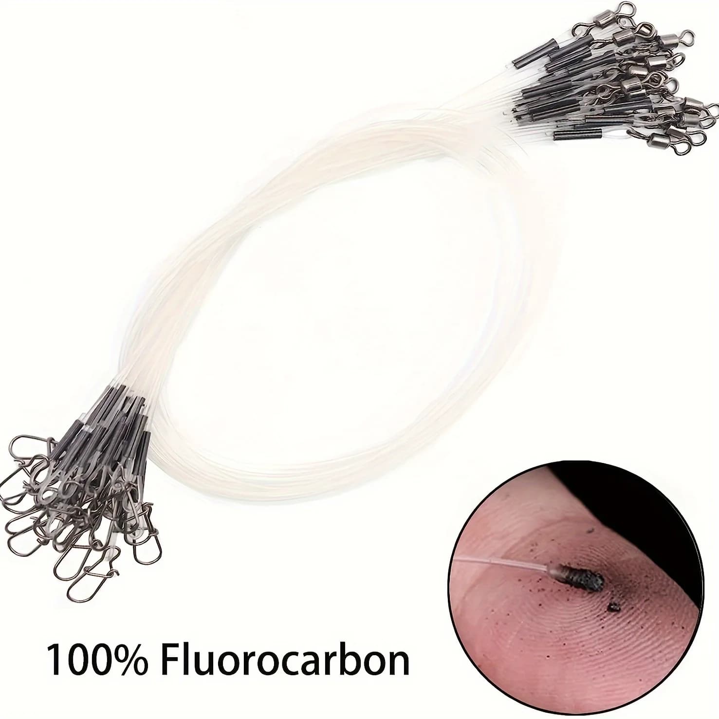 Ligne fluorocarbone 100% test pression 7-18KG pour pêche rotation et verrouillage rapide - Qualité pro