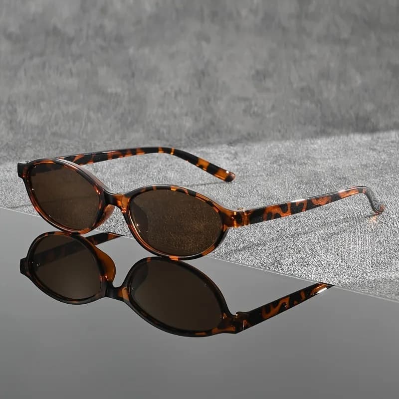Lunettes ovales style Y2K pour pêche décontractée et photographie - Hommes et femmes