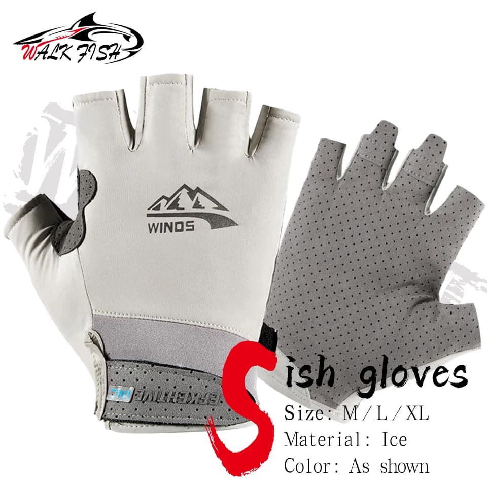 Gants doigts libres protection UV pêche navigation - Sports nautiques randonnée aviron paddle