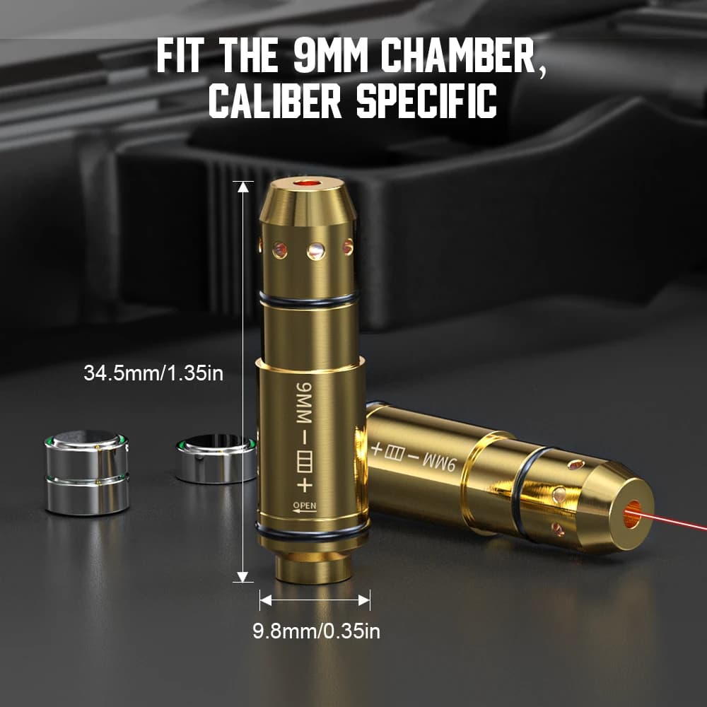 Cartouche d'entraînement laser 9mm pour pistolet - Accessoire pêche et chasse tir à sec