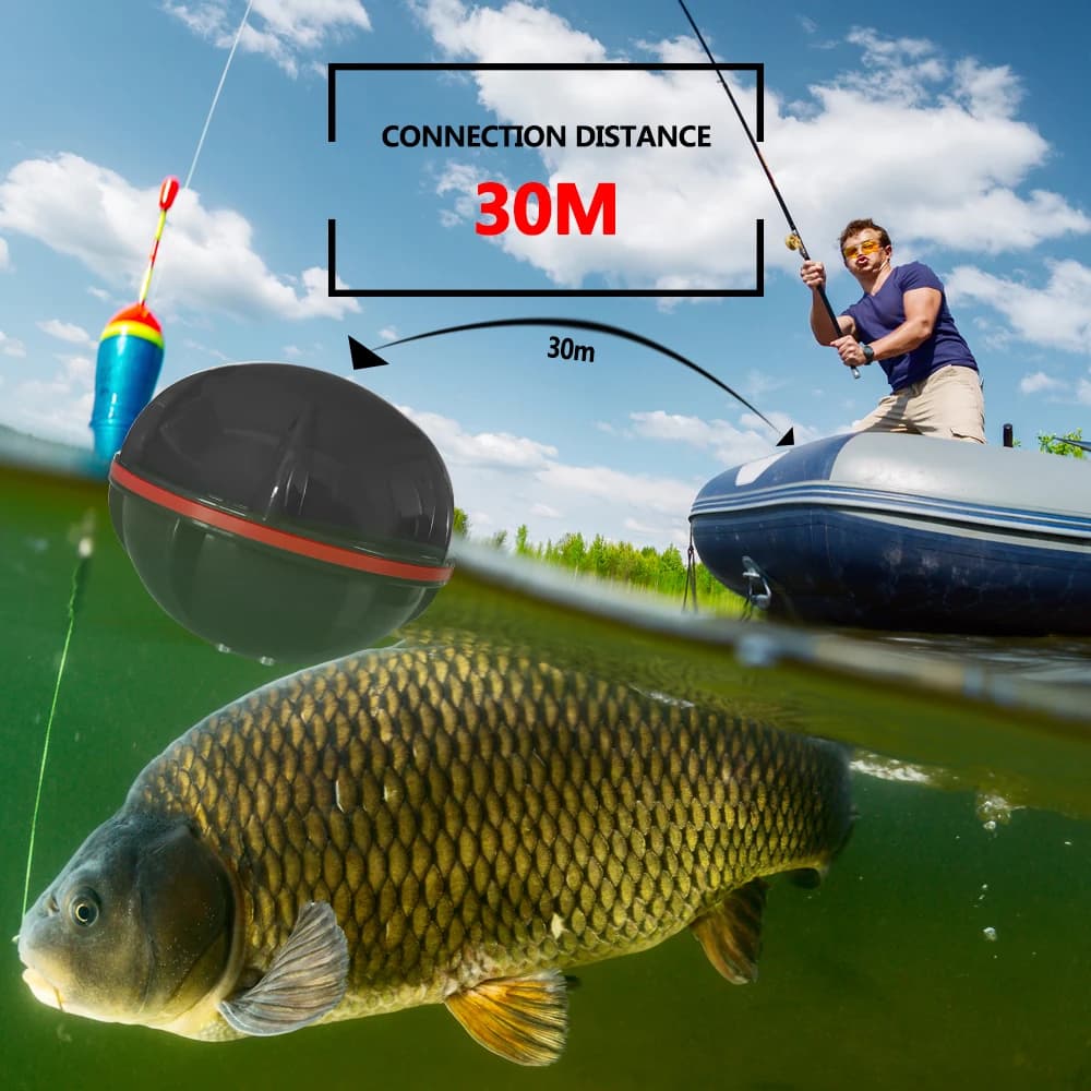Détecteur de poissons portable sans fil 36M - Sonar avec télécommande pour pêche en mer et lac