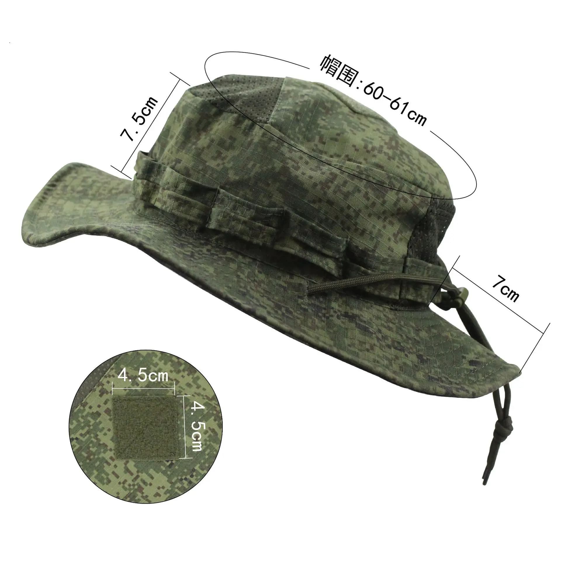 Casque Benny camouflage Tiger spot EMR russe - Chapeau de pêcheur à large bord anti-soleil