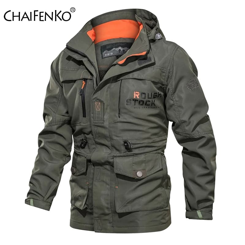 Veste interchange pour pêche camping - Coupe-vent avec capuche - Printemps automne - Homme