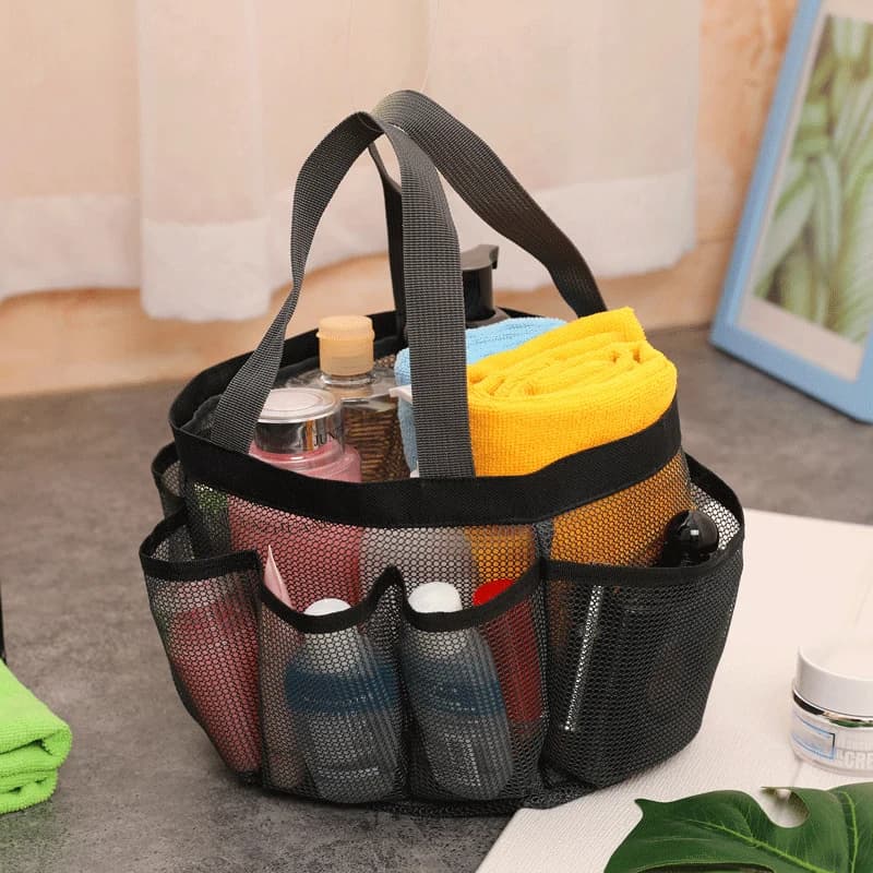 Sac de plage mesh avec 8 poches étanche léger pliable grand format pour piscine été