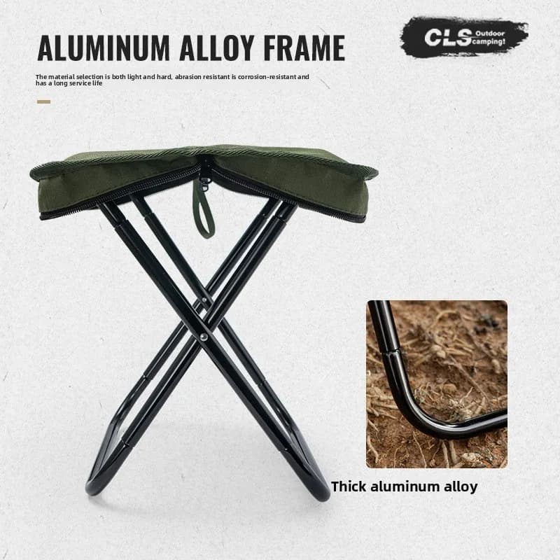 Chaise pliante de rangement CLS&NOBANA portable ultra légère alliage aluminium mini pour pêche et pique-nique