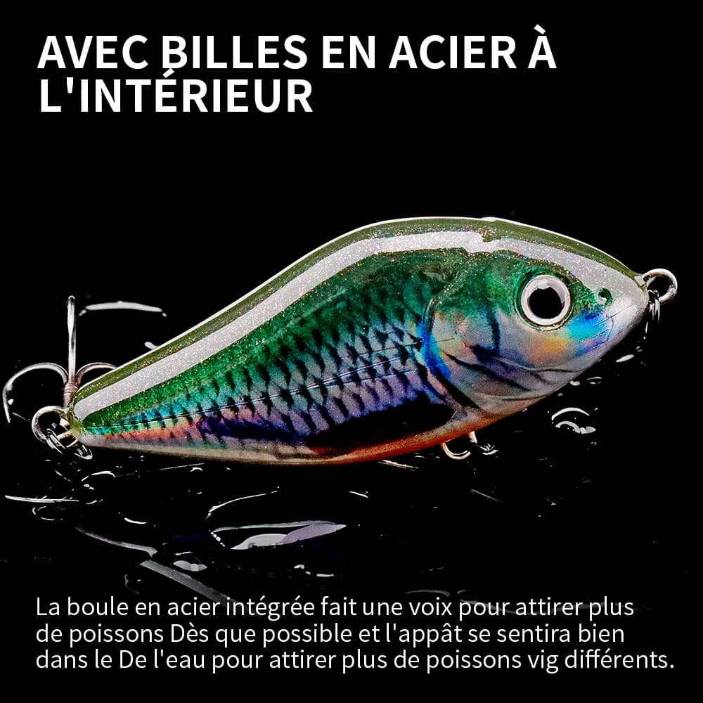 Slider jerkbait TREHOOK 6-10cm sinking avec vibration hiver pour brochet et sandre