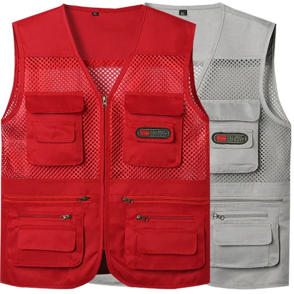 Veste de pêche respirante été multi-poches pour activités outdoor et photographie