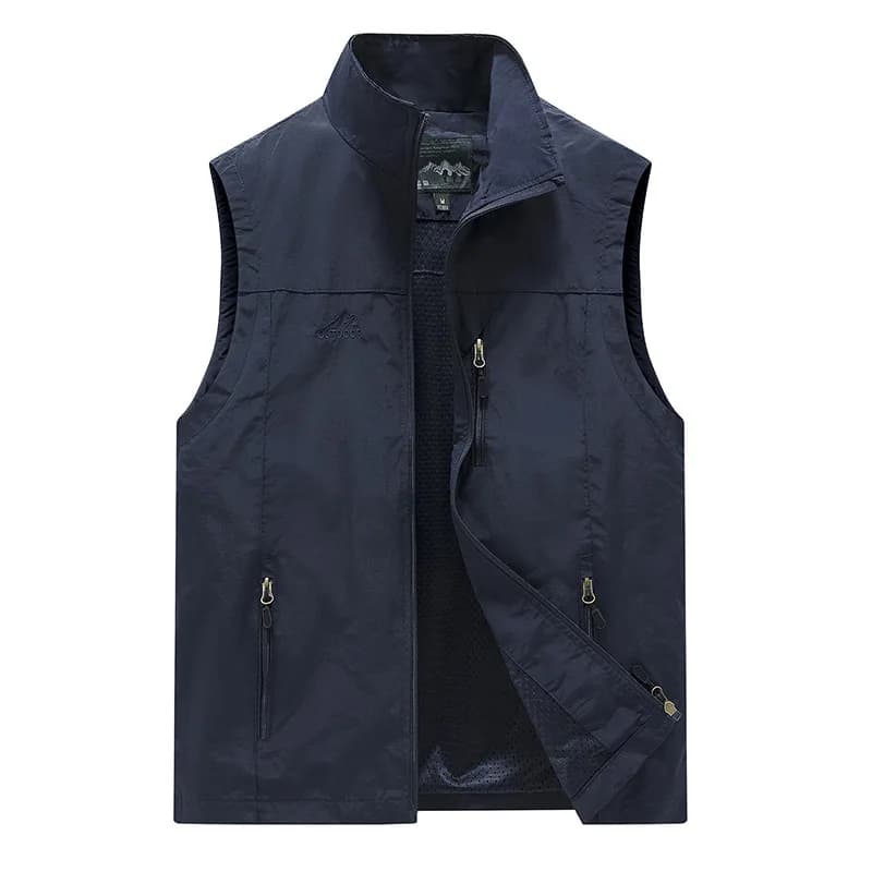 Veste légère homme printemps pêche photographie loisirs extérieur décontractée sans manches
