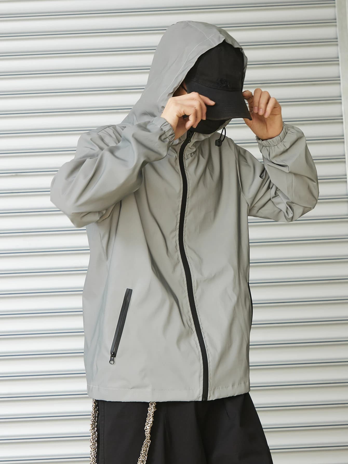 Veste réfléchissante nuit homme running - Veste sécurité pêche nocturne visibilité optimale