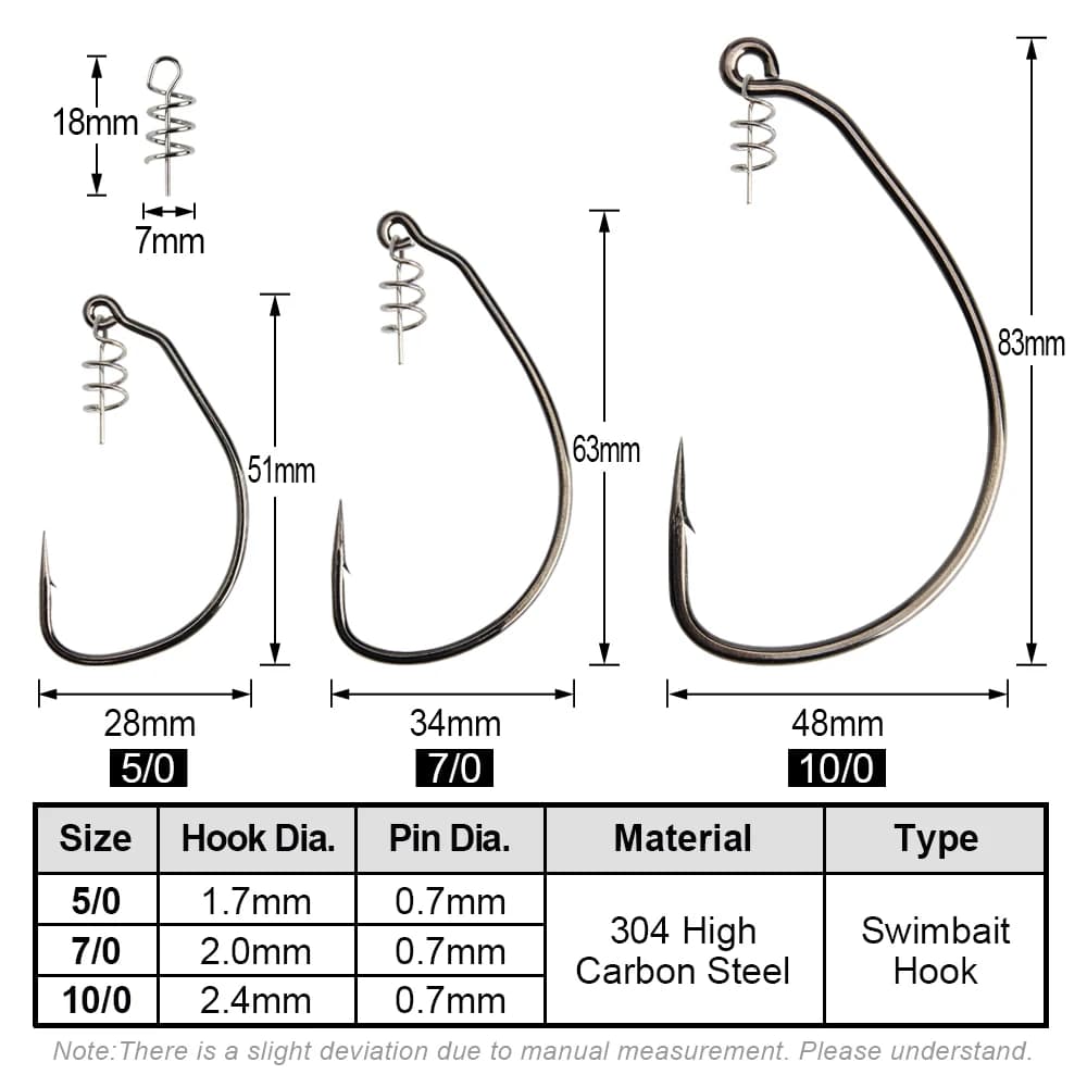 Hameçons leurres souples Spinpoler sans plomb large ouverture 3x renforcés pour pêche en mer