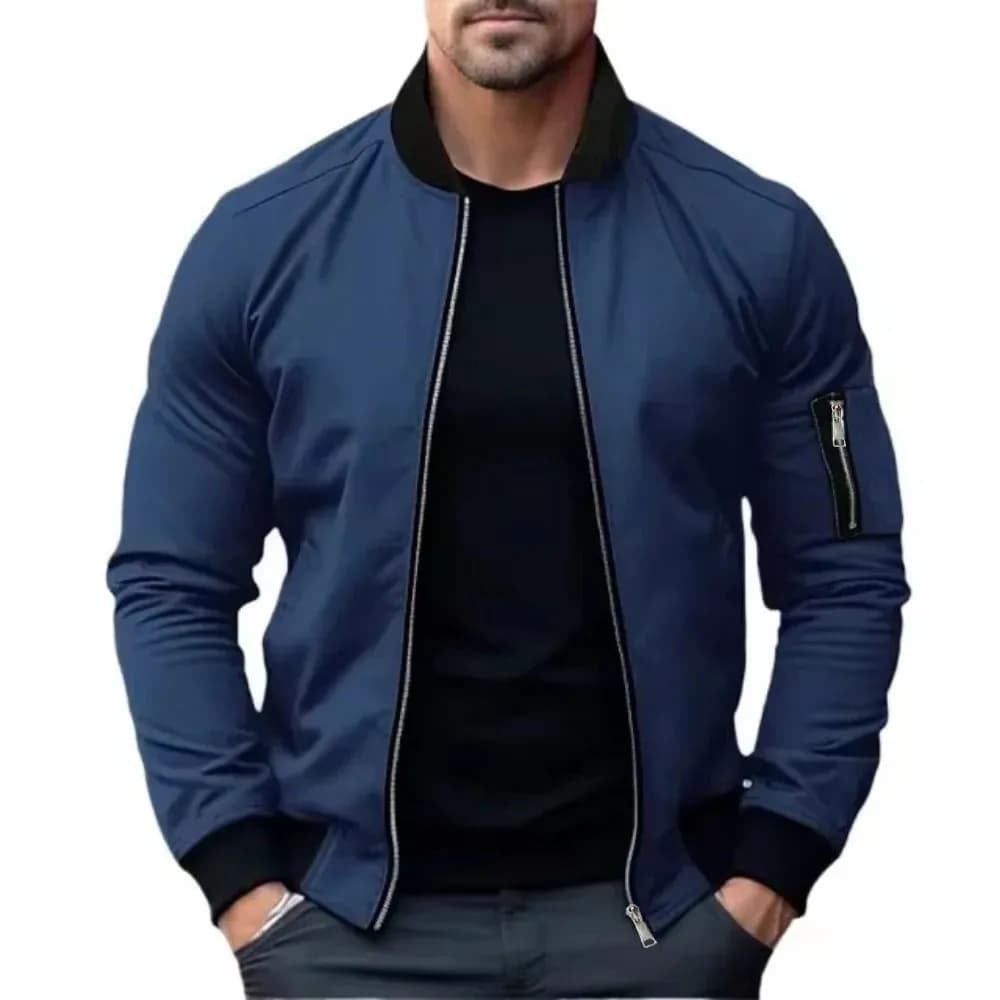 Nouvelle veste homme bomber unie costume d'affaires coupe-vent streetwear coréen haut pêche