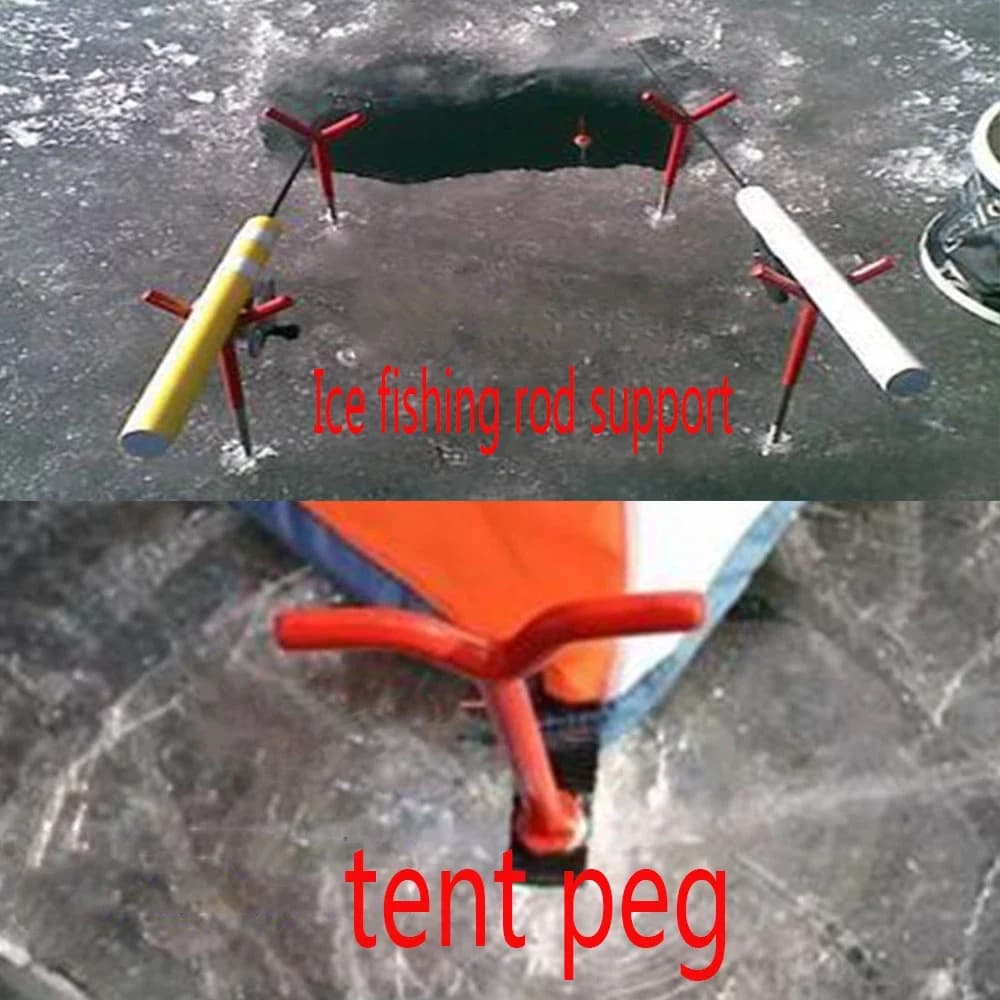 Foreuse à glace fixe vis clou tente support canne pêche hiver outils pêche glacée