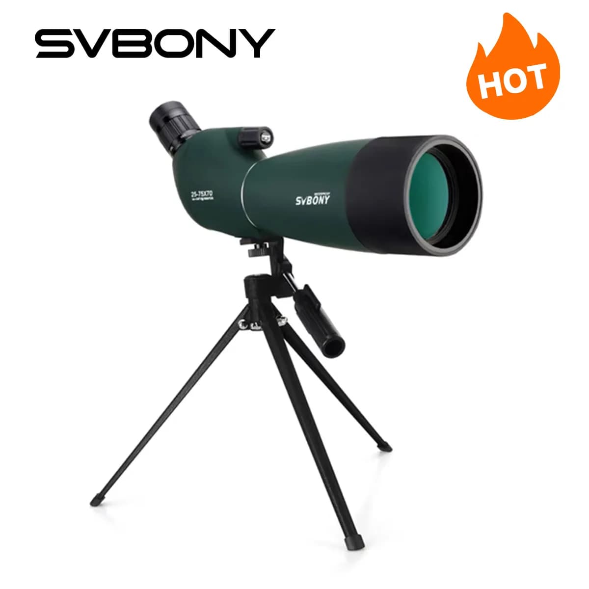 Télescope d'observation SVBONY 25-75x70 zoom puissant FMC BAK4 étanche ornithologie tir