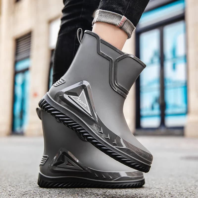 Bottes de travail imperméables doublées polaire 39-48 - Chaussures cuisine antidérapantes chaudes PVC
