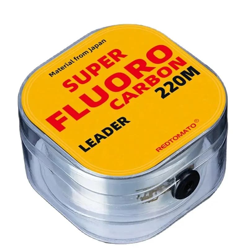 Ligne pêche REDTOMATO fluorocarbone revêtue 220M transparente - Leader carbone pour pêche à la mouche