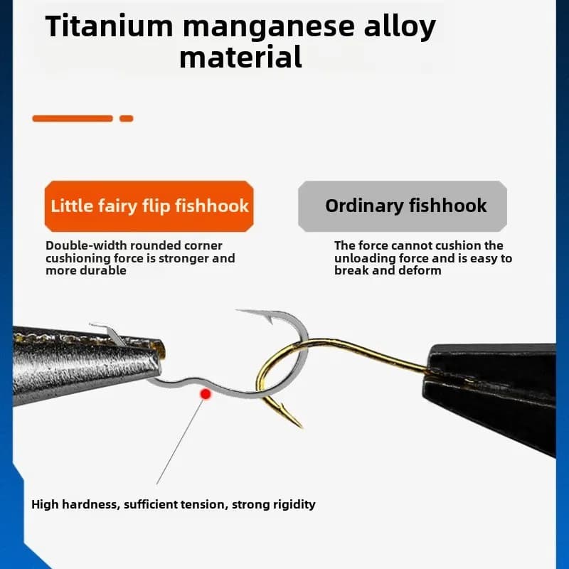 Hameçon pêche à la carpe argentée et grosse tête acier haute teneur en carbone pointu barbelé