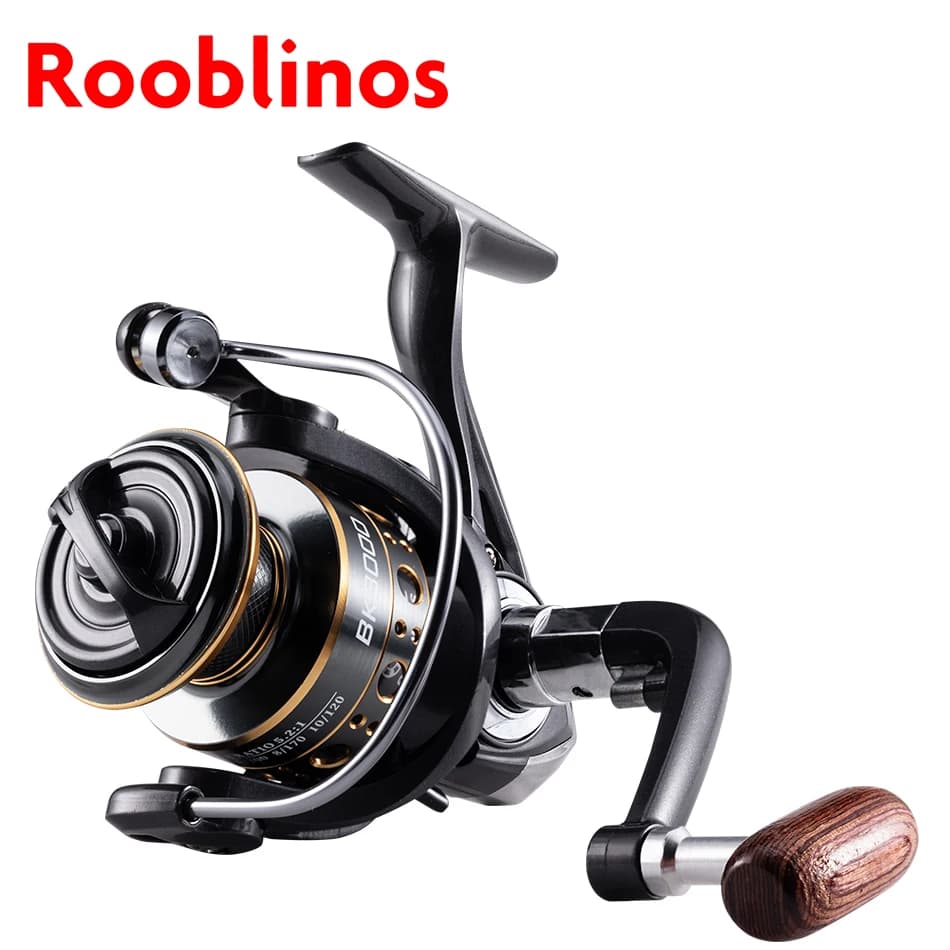 Moulinet Spinning Rooblinos BK pour pêche en mer et eau douce - bobine métal interchangeable gauche/droite pour truite et carpe