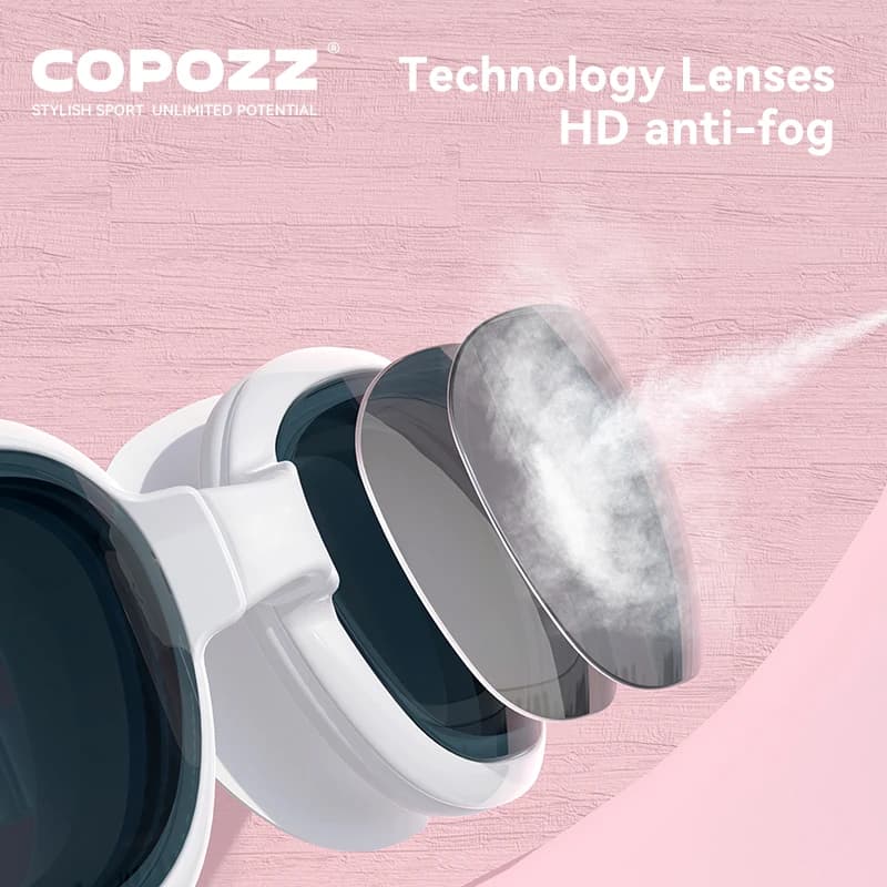 Lunettes de natation COPOZZ professionnelles anti-buée UV étanches pour hommes et femmes