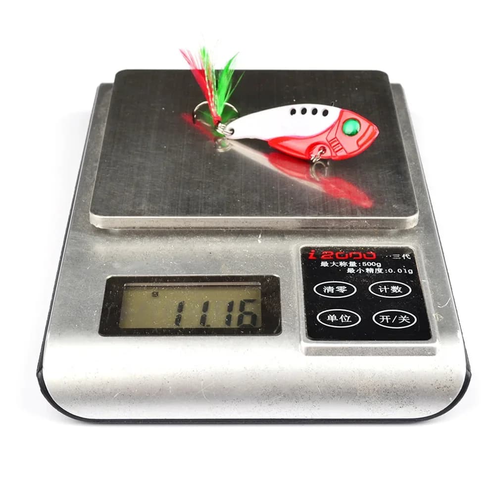 Cuillère pêche brochet 50mm 10.5g 8 couleurs avec triple hameçon - leurre métal wobble
