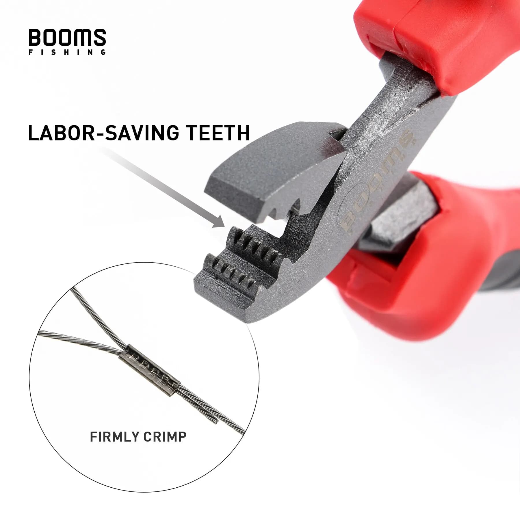 Pince à sertir Booms Fishing CP2 pour outils de pêche avec poignée antidérapante portable