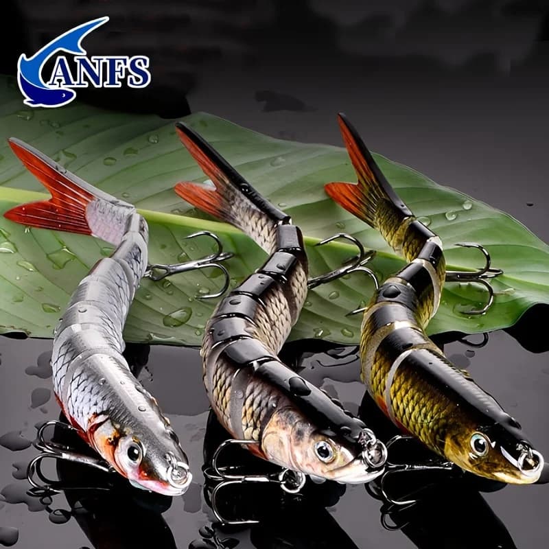 Leurre de pêche multi-articulé swimbait crankbait coulant lent bionique pour truite et perche eau douce