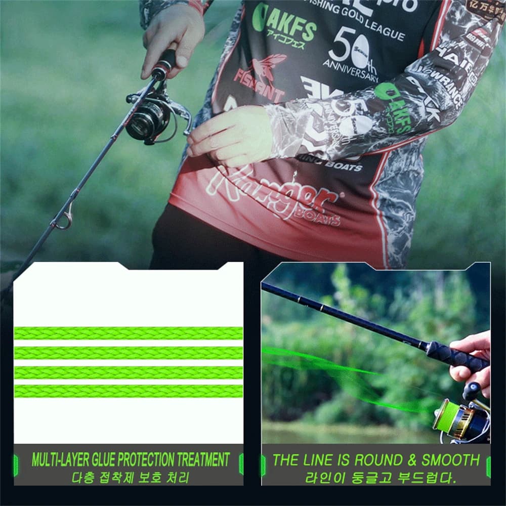 Ligne tressée Japan 8 brins PE 500m haute résistance - Ligne principale durable pour pêche sportive intensive