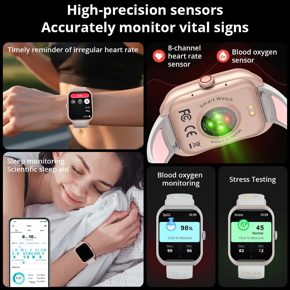 Smartwatch COLMI P86 AMOLED 1.93" IP68 - Gestionnaire santé pour pêcheurs Xiaomi/iOS