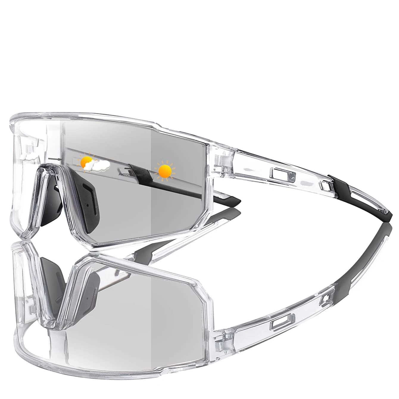 Lunettes photochromiques pour pêche vélo VTT - Confortables anti-vent - Homme Femme unisexe