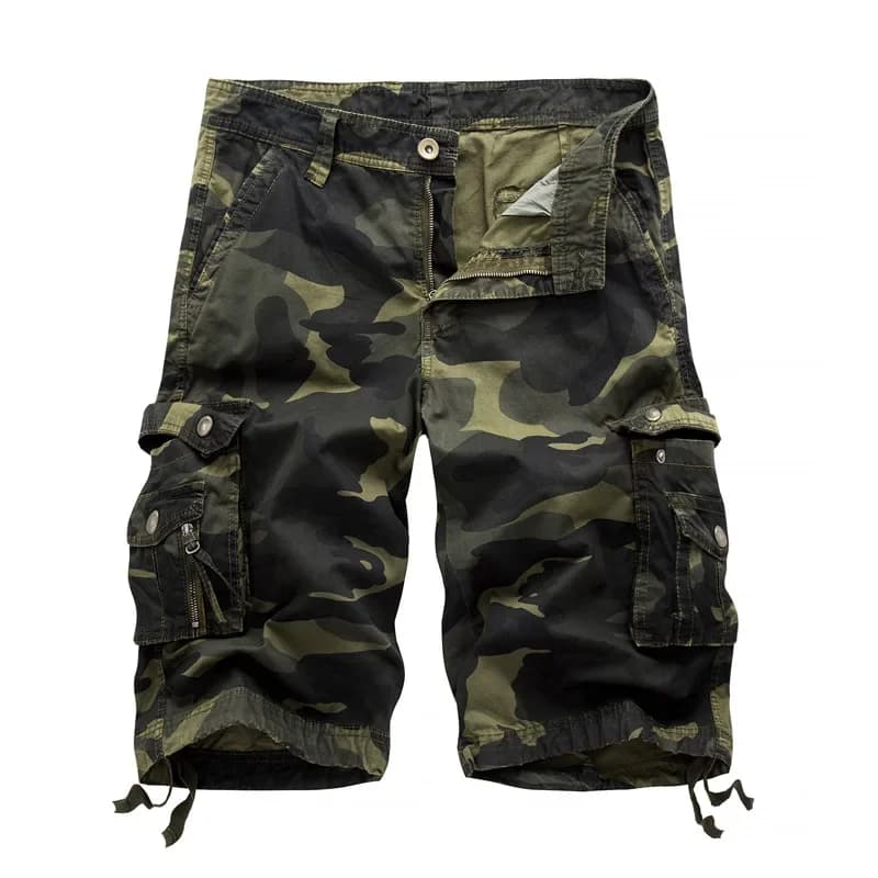 Short camouflage ample homme grande taille pêche - Modèle 5 poches confort travail taille 083