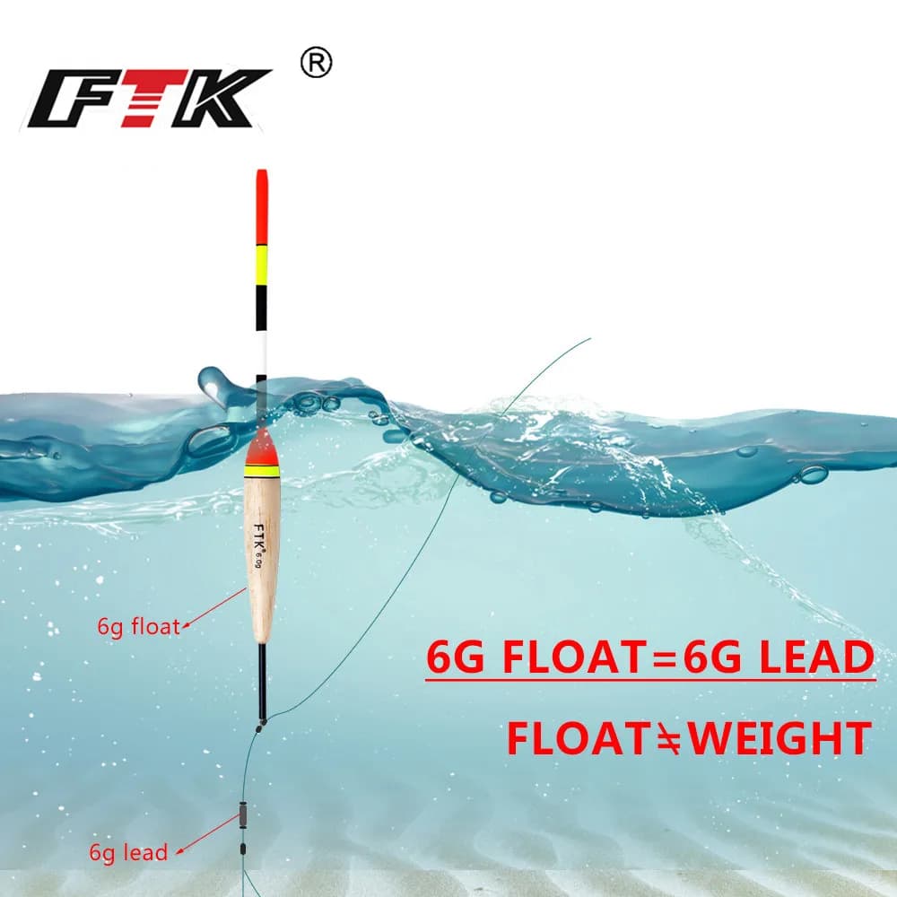 Lot de 5 flotteurs de pêche verticaux Barguzinsky 2g à 6g pour pêche professionnelle