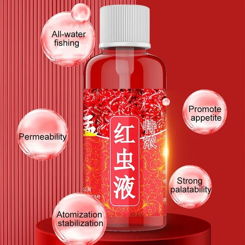 Concentré liquide 60ML senteur ver de sang attracteur poissons - Additif appât perméabilité appétit truite cabillaud carpe perche