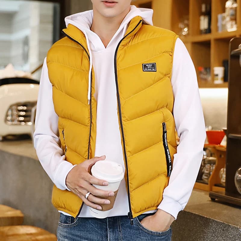 Gilet grande taille épais en coton pour pêcheurs, sans manches et confortable tailles larges jusqu'à 8XL