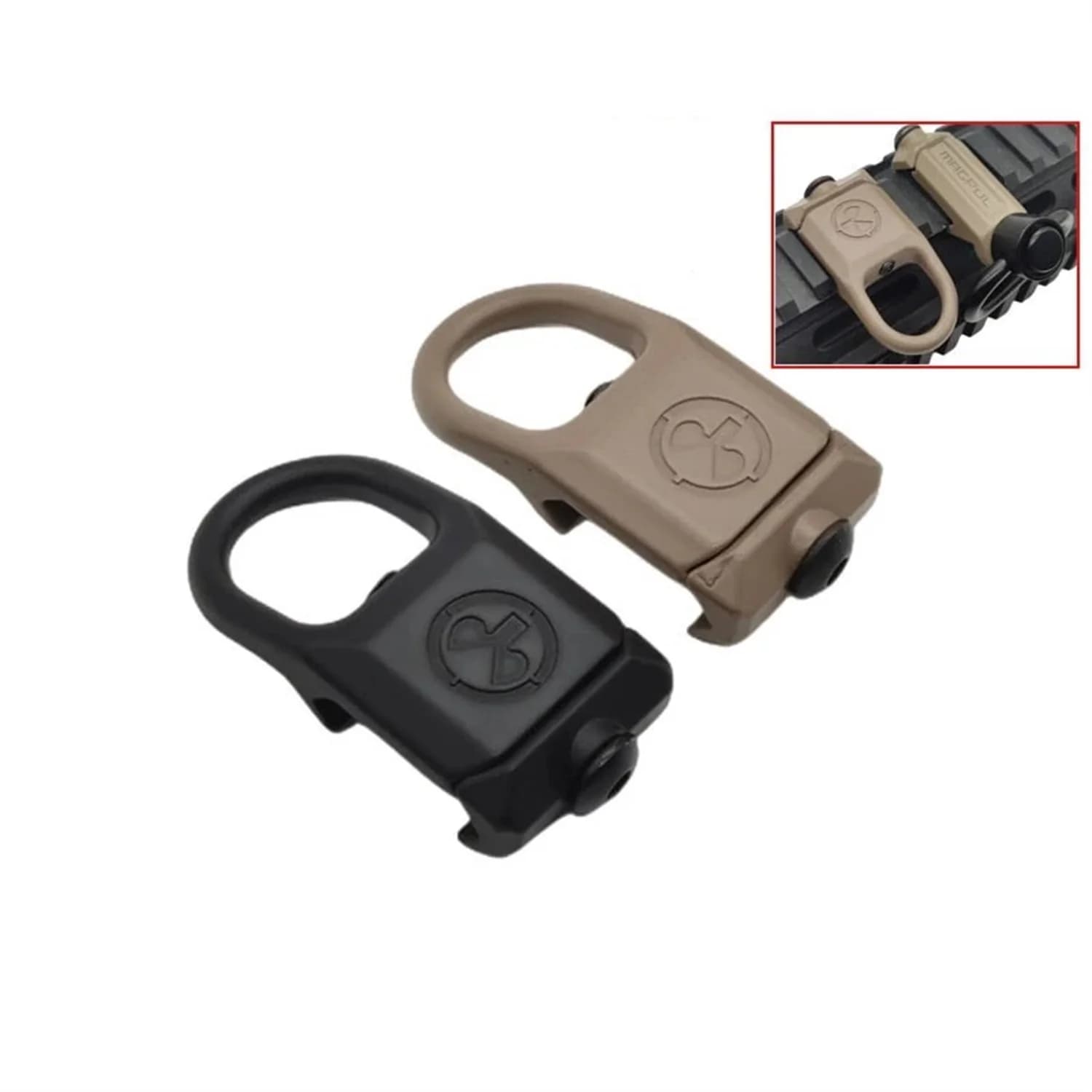 Attache rapide RSA pour sangle tactique - Accessoire pêche et chasse fixation rail 20mm