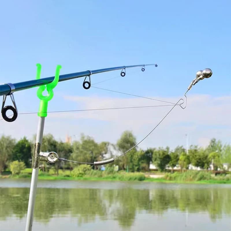 Clochette d'alarme en acier inoxydable anti-corrosion pour détection de touches sur canne à pêche