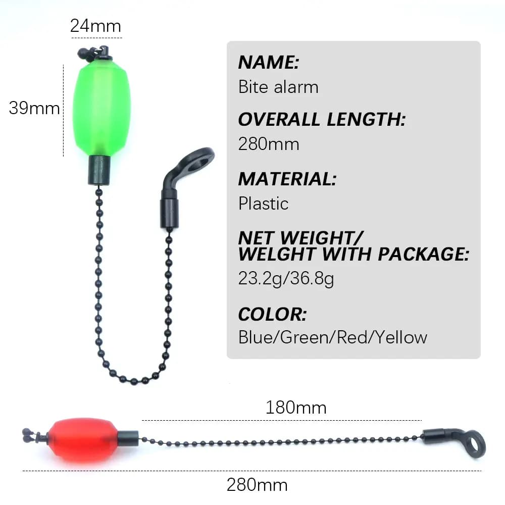 Bobbin Swinger avec chaîne acier pour pêche carpe - Indicateur de touche précis pour pêche au coup