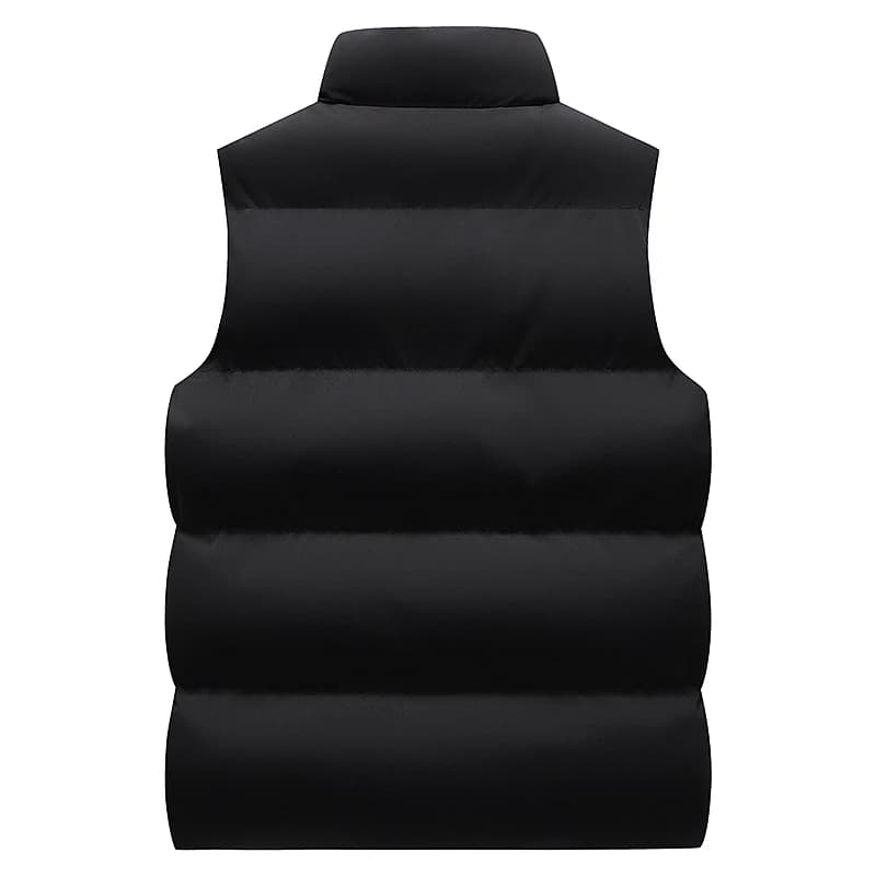 Gilet homme hiver sans manches coupe-vent - Veste chaude en duvet coton épais pour temps froid