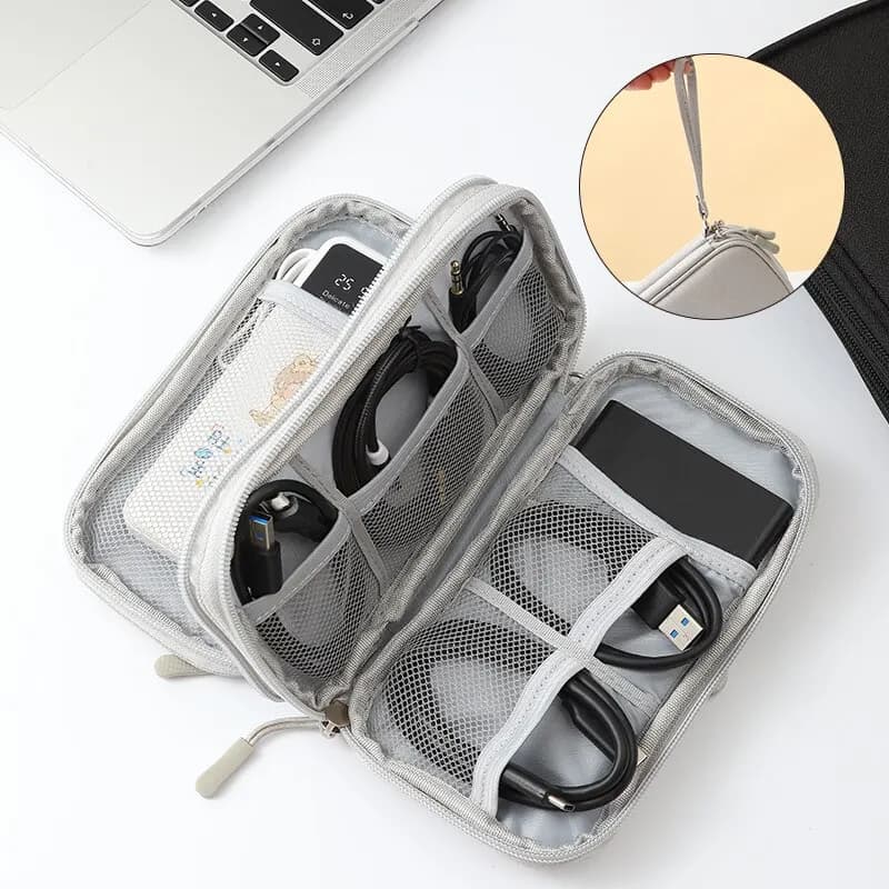 Boîte à trésor rangement produits numériques portable voyage avec organisateur câbles USB chargeurs écouteurs