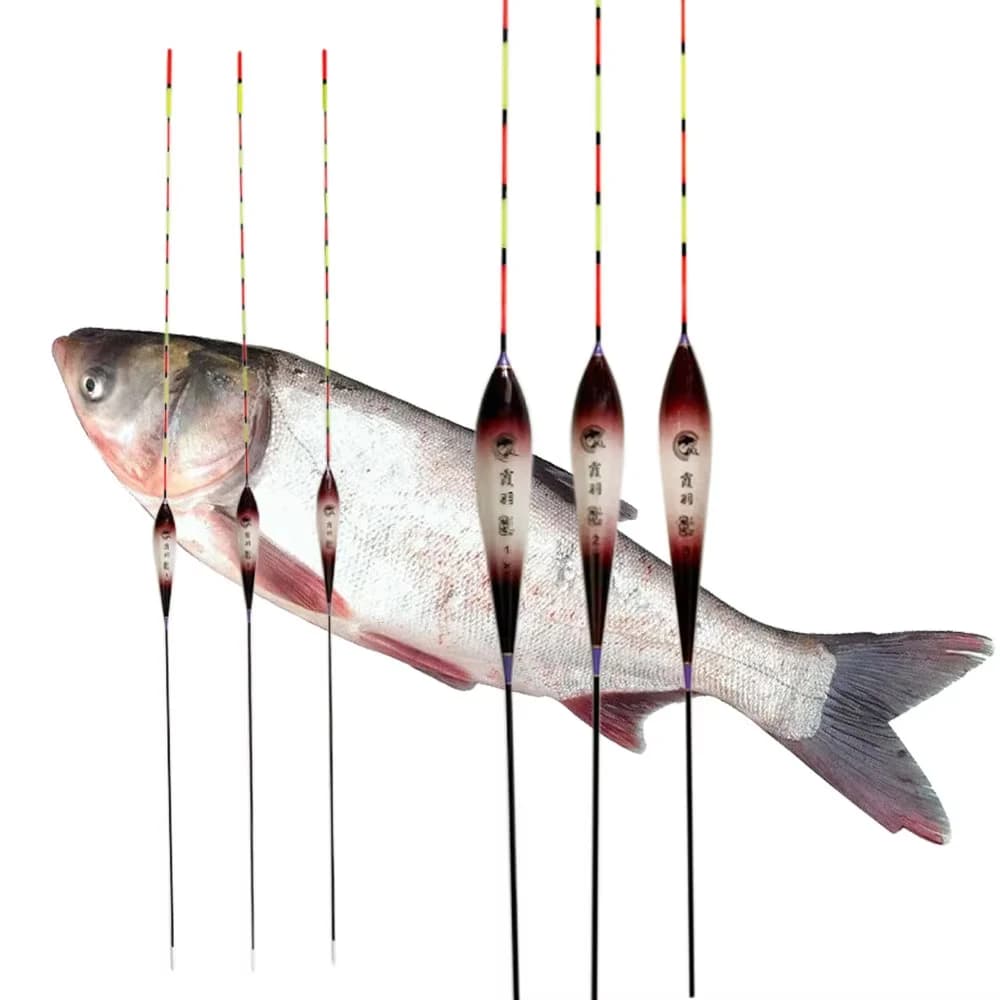 Flotteurs pêche eau peu profonde balsa 5 pièces + tubes 5 pièces, flotteurs légers pour pêche précise