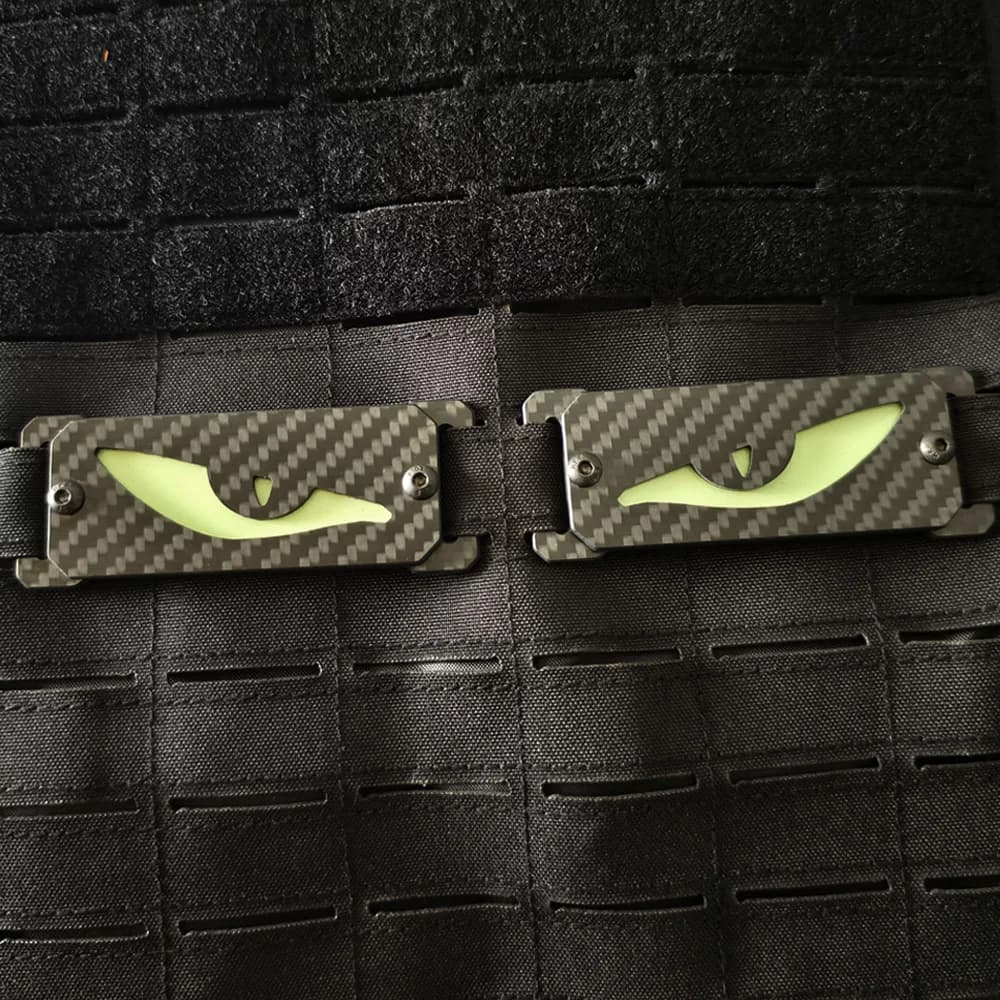 Patch tactique molle fibre carbone groupe sanguin lumineux pêche nocturne équipement