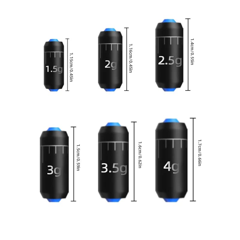 Plombs de pêche 1.5g-3.5g Aorace 50/100 pièces - Plombs cuir écailles pour matériel pêche