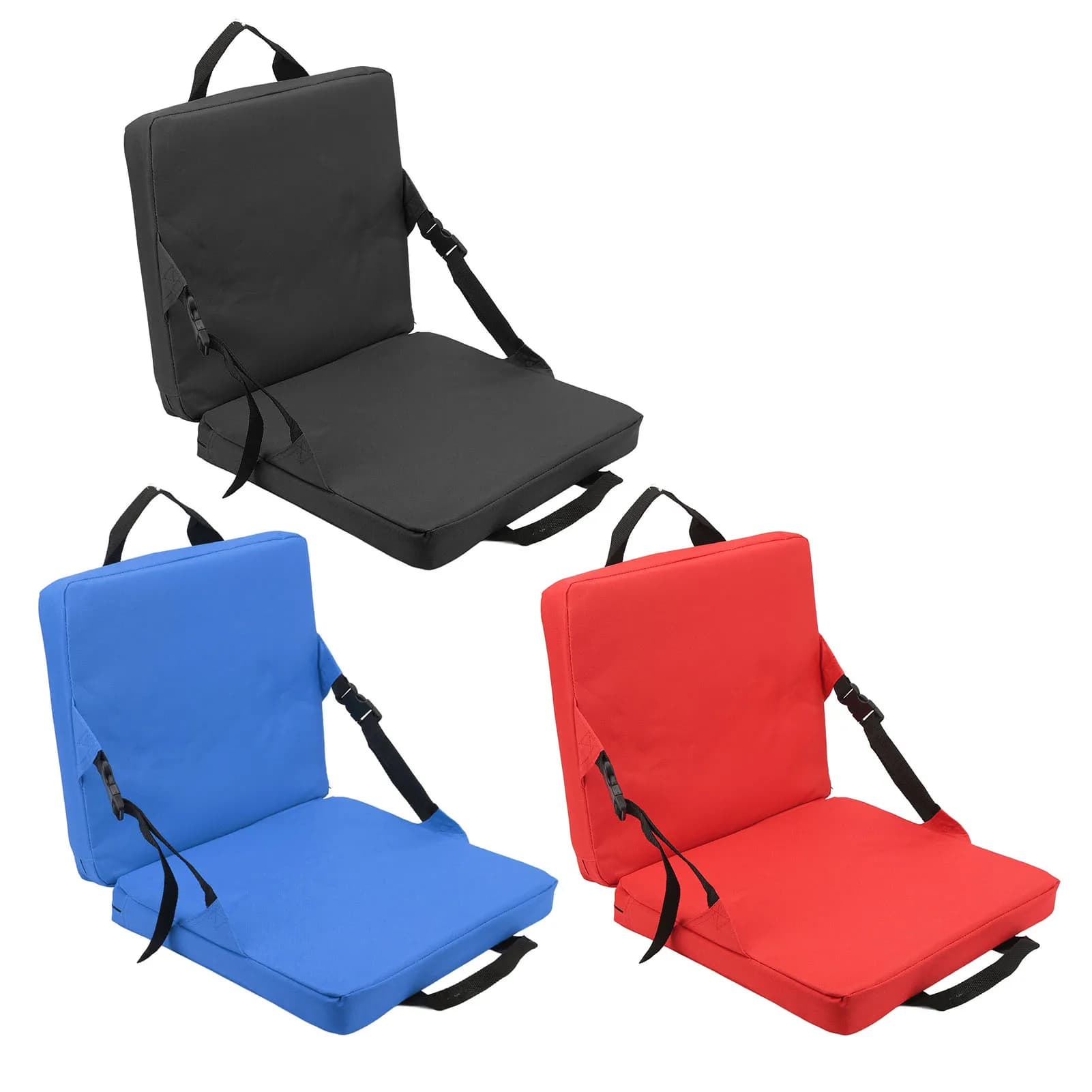 Chaise pliante de pêche avec dossier et coussin éponge - Confortable pour plage et stade
