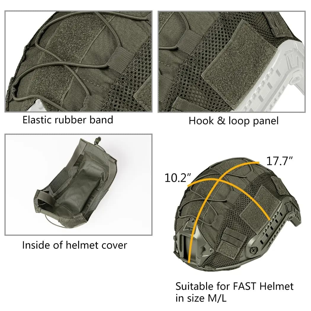 Housse nylon IDOGEAR pour casque FAST - Accessoire tactique couverture chasse pêche