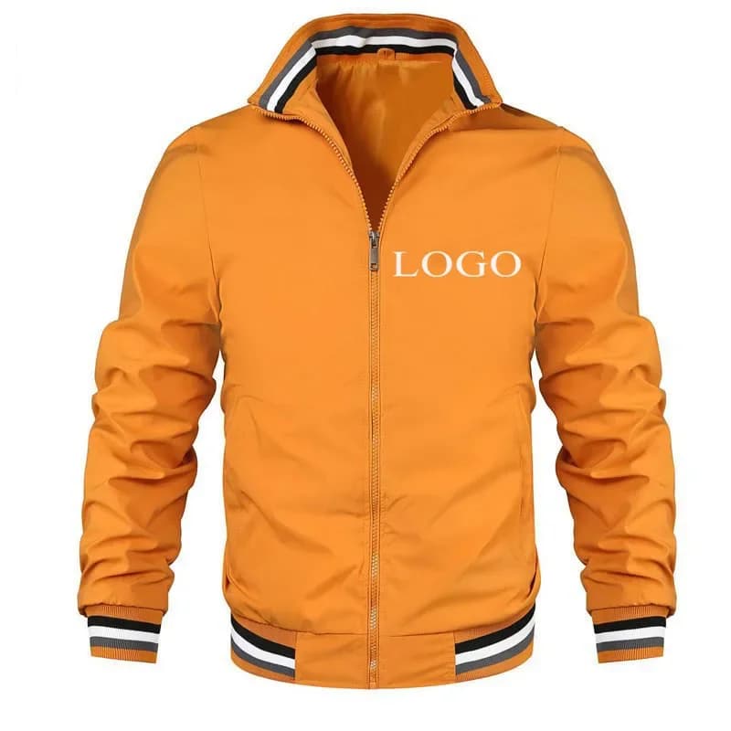 Veste personnalisable logo/picture sur mesure homme femme col montant pêche unique